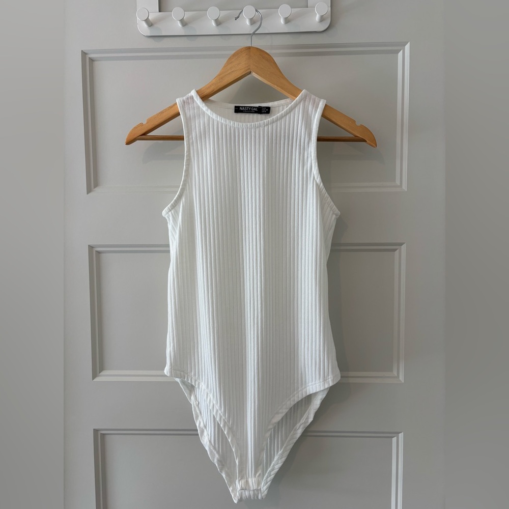 White Ribbed Sleeveless Top by Nasty Gal